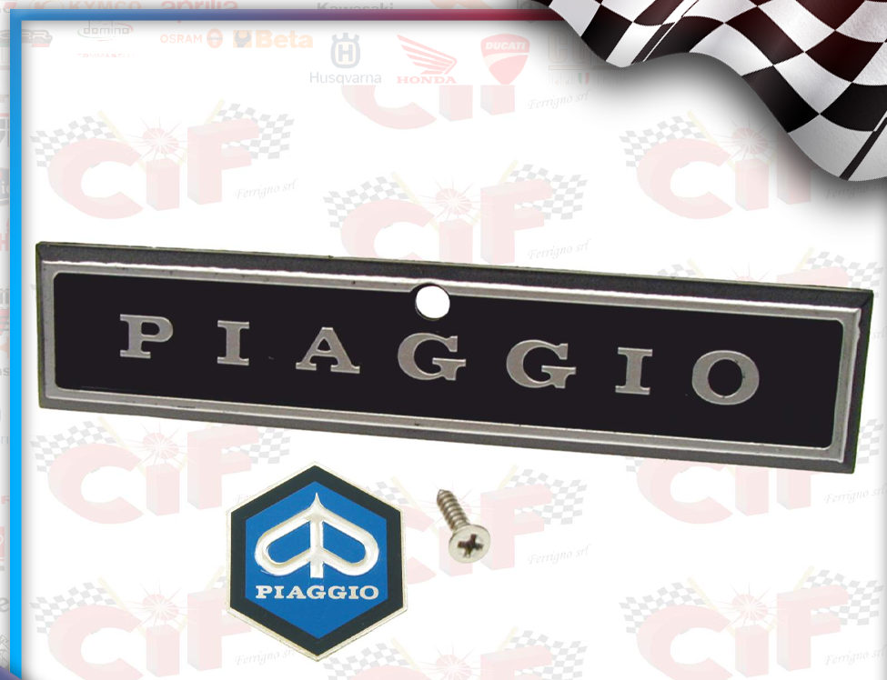 Art. 5783 KIT TARGHETTA PER MASCHERINA FRONTALE VESPA PX